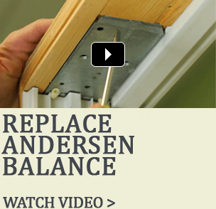 Watch a video on how to replace Andersen window balances.