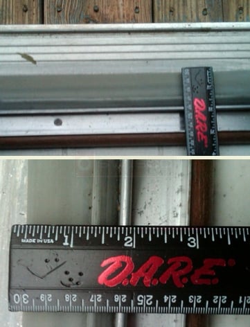 User submitted photo of door track.