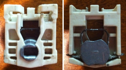 User submitted photos of their window pivot lock shoe.