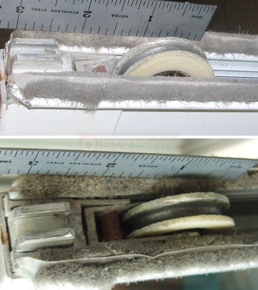 User submitted photos of their Norandex sliding door roller.