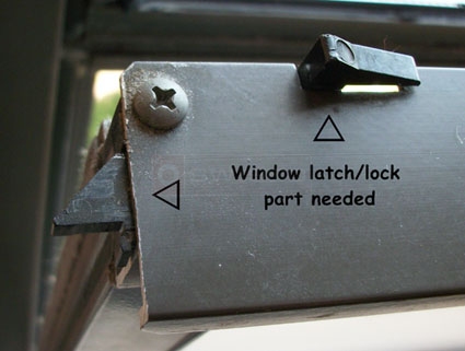 User submitted photo of their Acorn window tilt latch.
