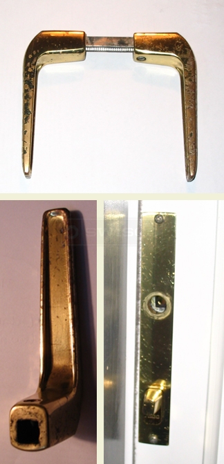 A customer submitted photo of a door handle.