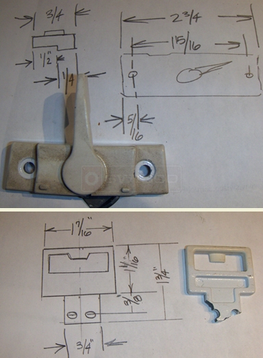 A customer submitted photo of a window lock and keeper.