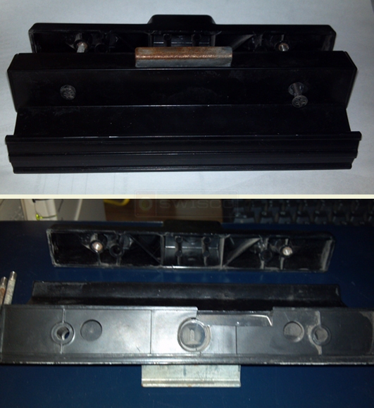 A customer submitted photo of a sliding door handle.
