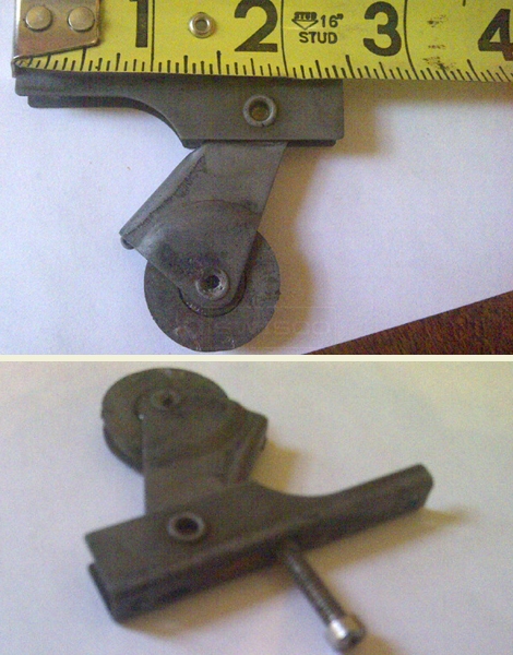 User submitted picture of patio door screen roller.
