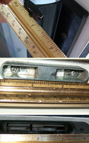 A user submited photo of sliding door handle lock