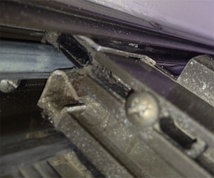 A customer submitted photo of a window sash.