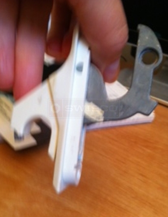 A customer submitted photo of a window lock.
