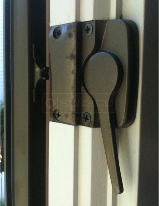 A customer submitted photo of a window lock.