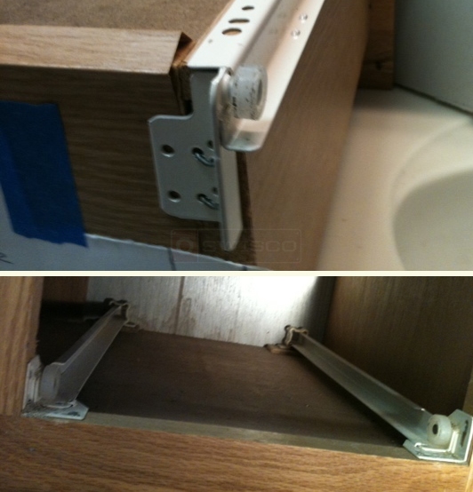 User pictures of drawer track adn guide.