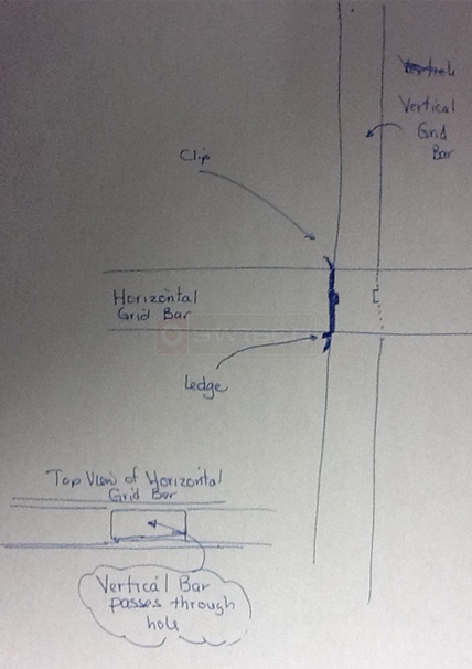 A customer submitted image of a window grid clip.