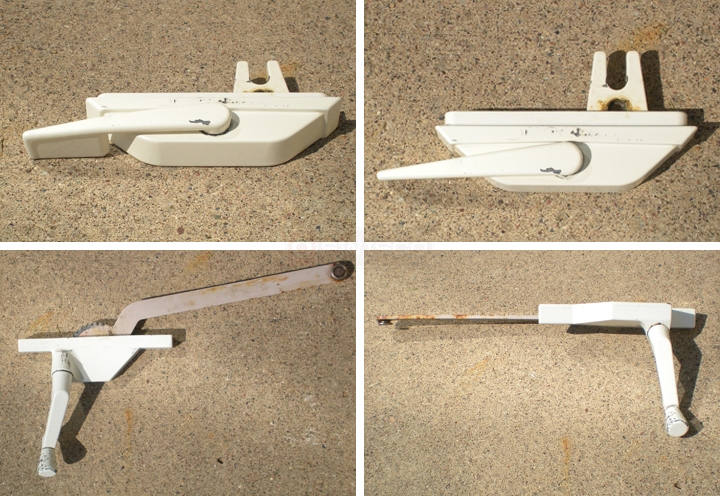 User submitted photos of a casement window operator.