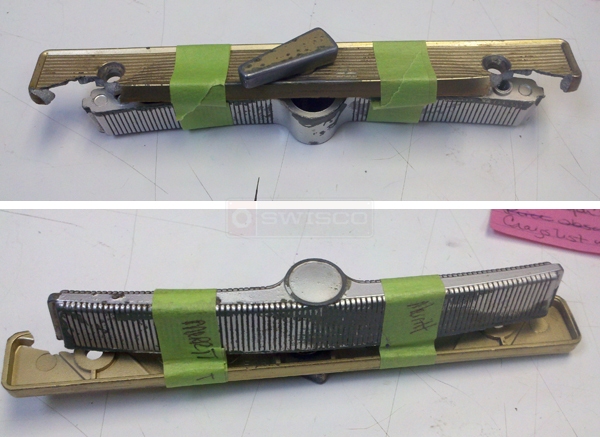 User submitted photos of a patio door handle.