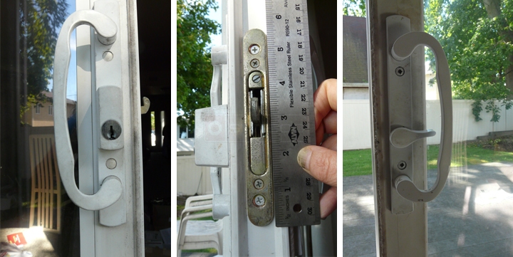 User submitted photos of a patio door handle.