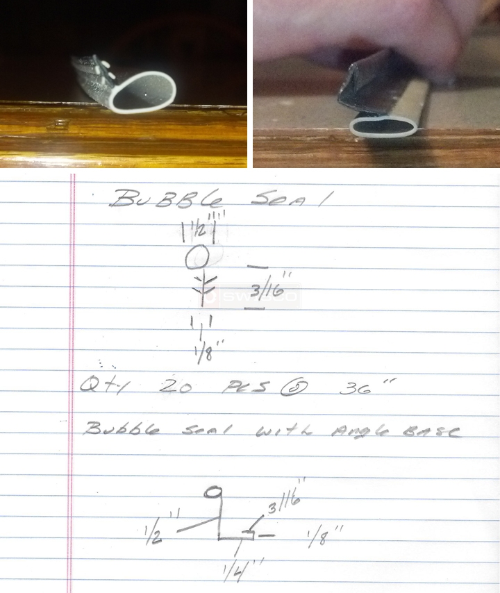 User submitted photos of weatherstripping.
