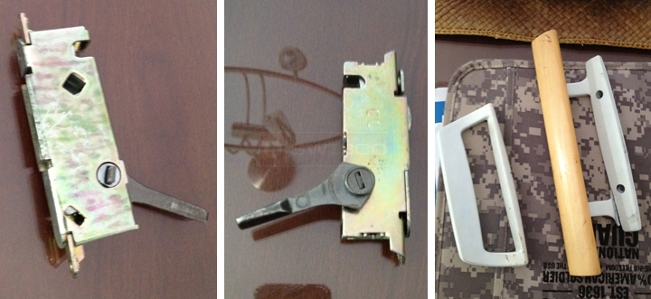 User submitted photos of a patio door hardware.