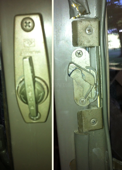User submitted picture of door lock.