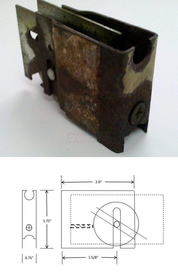 User submitted a photo and diagram of a sliding door roller.