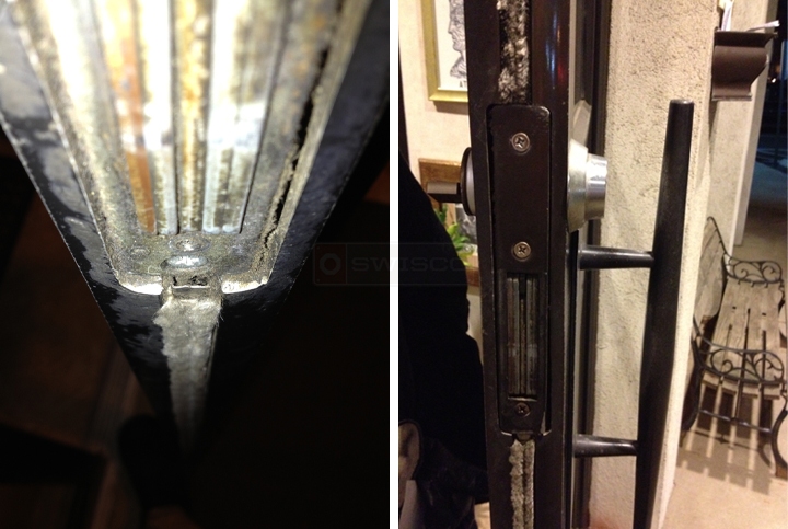 User submitted photos of commercial door hardware.