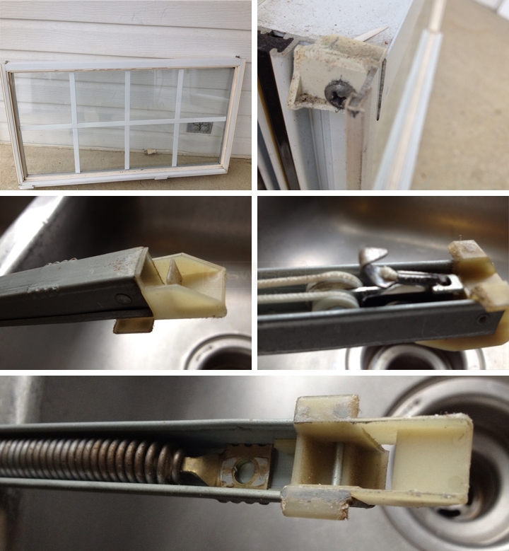 User submitted photos of window hardware.