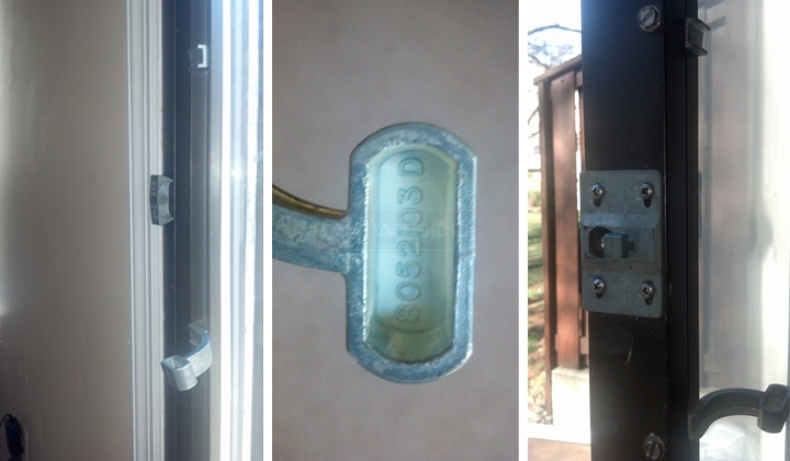 User submitted photos of a sliding door handle.