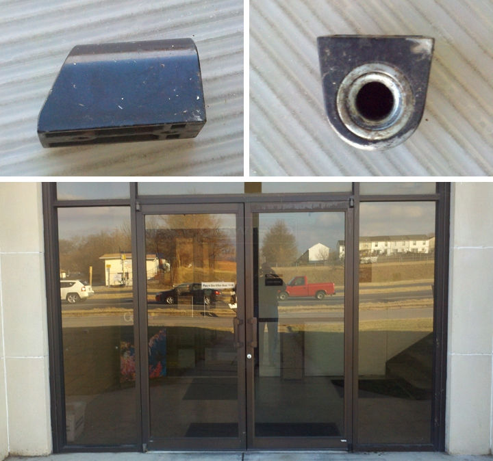 User submitted photos of a commercial door hinge.