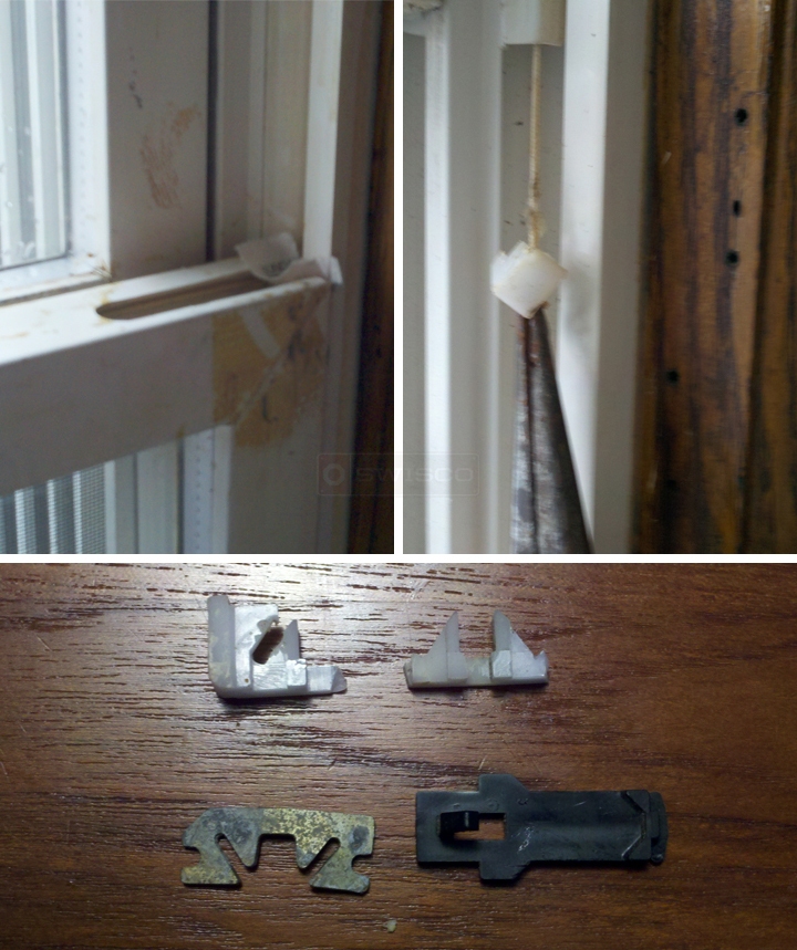 User submitted photos of window hardware.