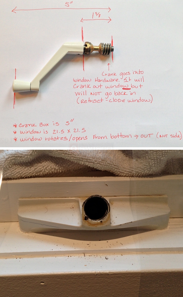 User submitted photos of a window operator.