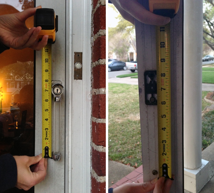 User submitted photos of storm door handles.