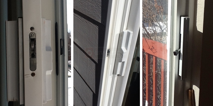 User submitted photos of patio door handles.
