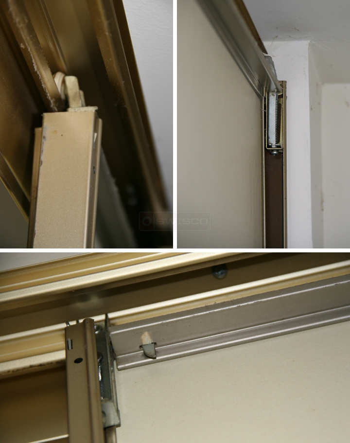 User submitted photos of closet door hardware.