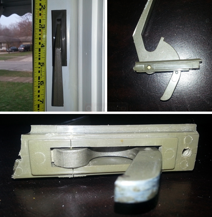 User submitted photos of a window latch.