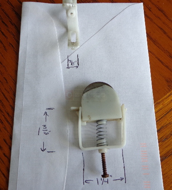 User submitted photos of a screen door rollers.