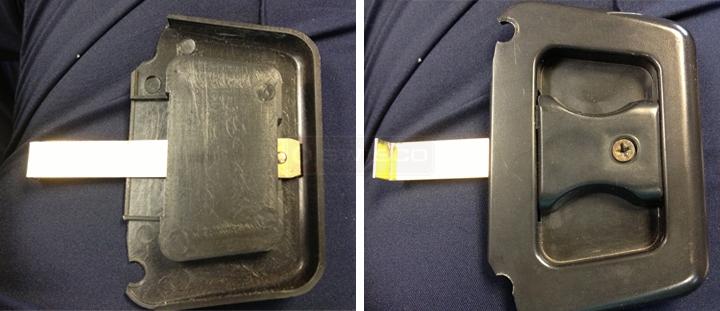 User submitted photos of a screen door latch.