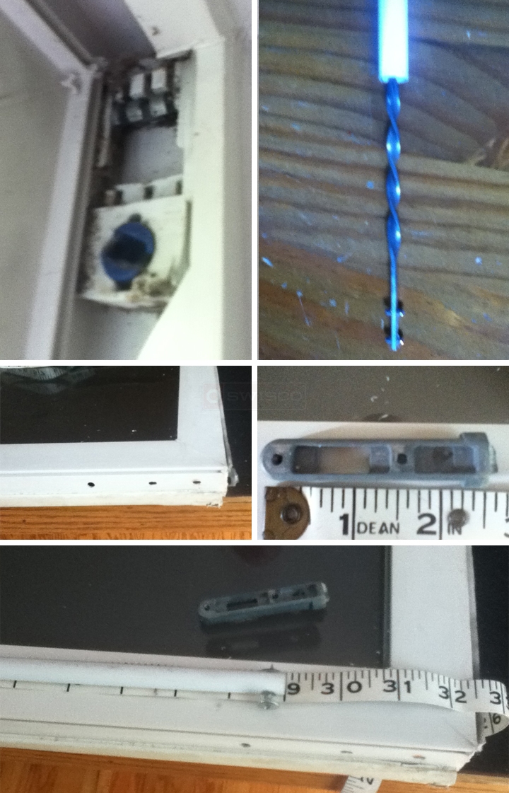 User submitted photos of window hardware.