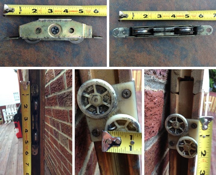 User submitted photos of patio door rollers.