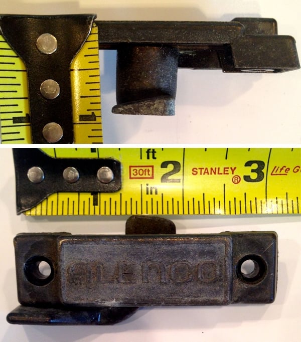 User submitted photos of a window sweep lock.