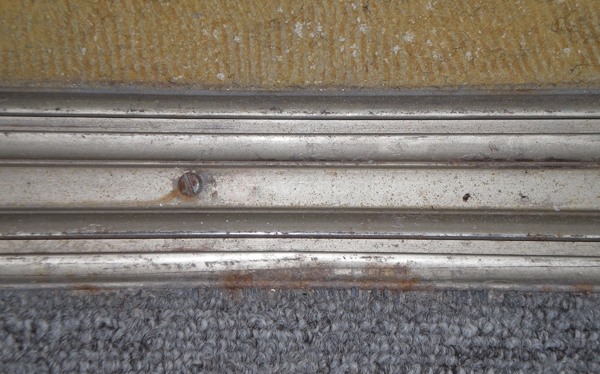User submitted a photo of a sliding door track.