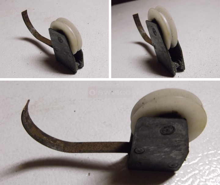 User submitted photos of a patio door roller.