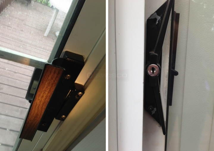 User submitted photos of patio door handles.