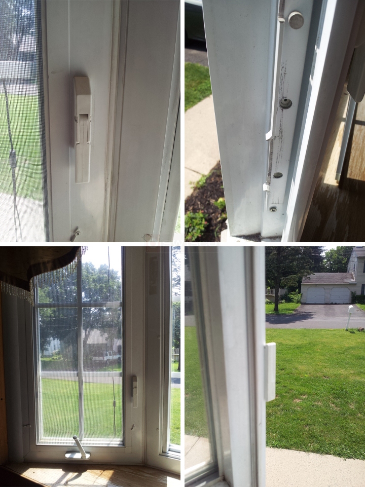 User submitted photos of window hardware.