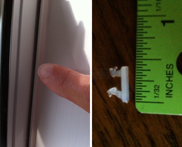 User submitted photos of window hardware.