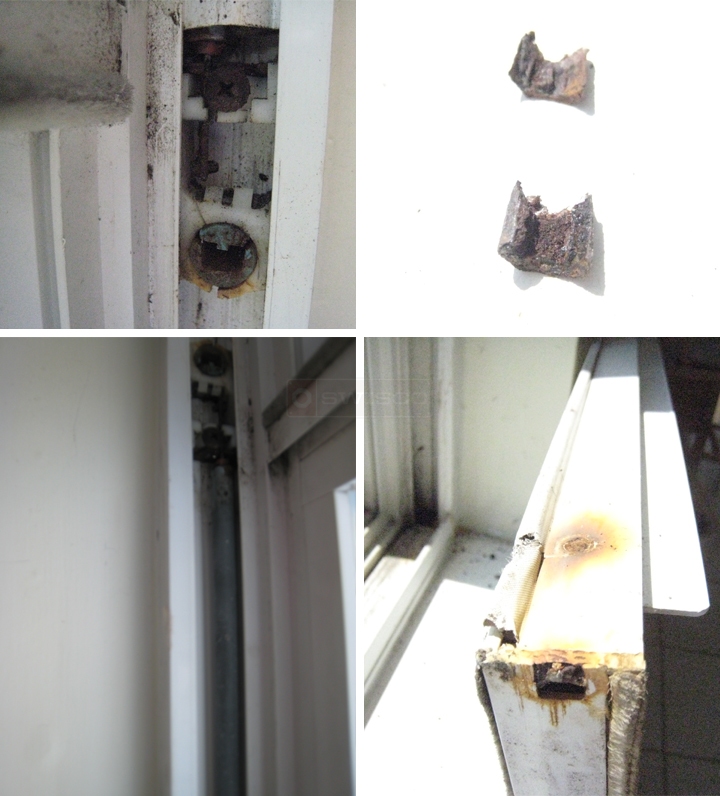 User submitted photos of window hardware.