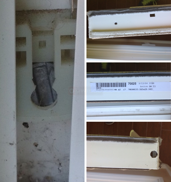 User submitted photos of window hardware.