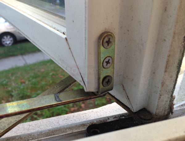 User submitted a photo of window hardware.