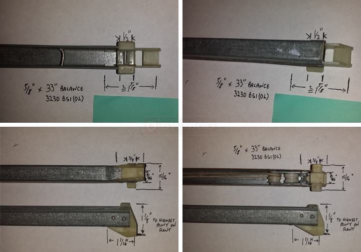User submitted photos of window balances.