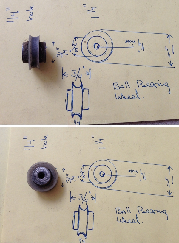 User submitted photos of a sliding door roller.