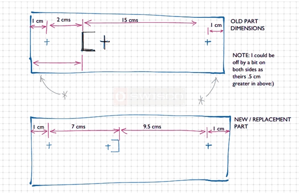 User submitted a diagram of patio door hardware.