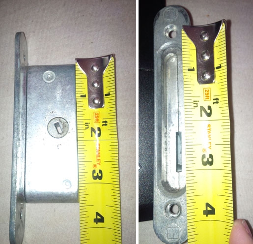 A customer submitted image of their patio door mortise lock.
