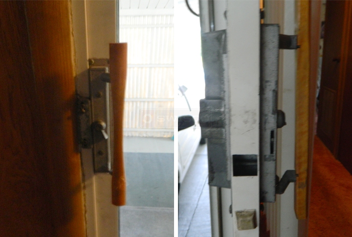 User submitted photos of patio door handles.